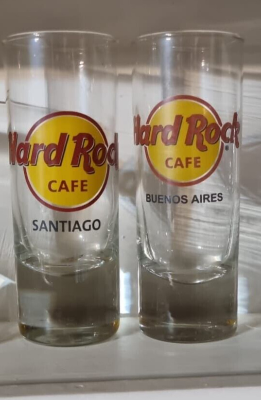 lot 2  shot Hard Rock cafe  Santiago de Chile and Buenos aires Argentina