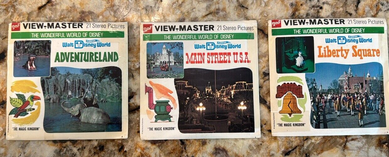 View Master 1960s Walt Disney World pack of 3 sets.