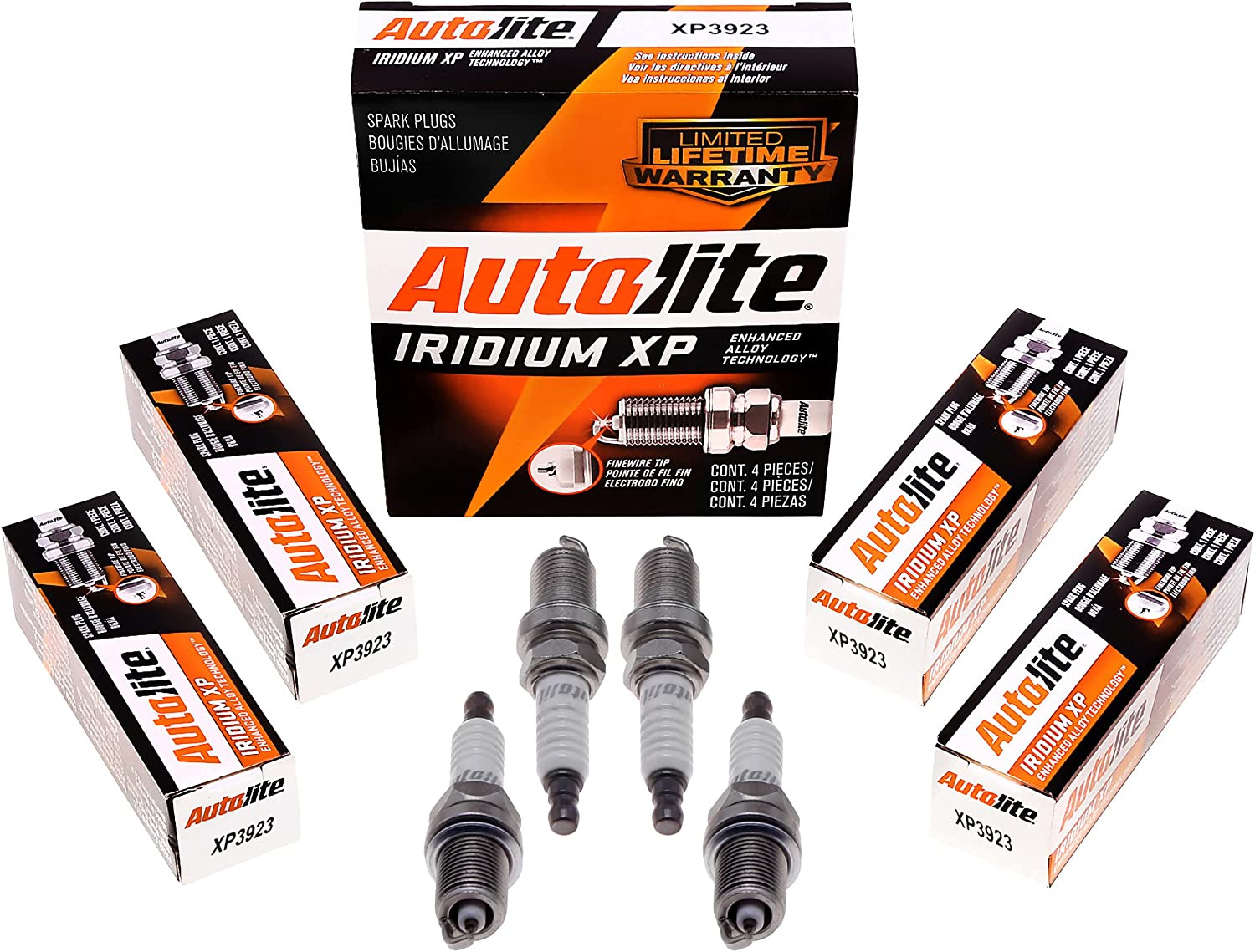Iridium XP Automotive Replacement Spark Plugs, XP3923 (4 Pack)