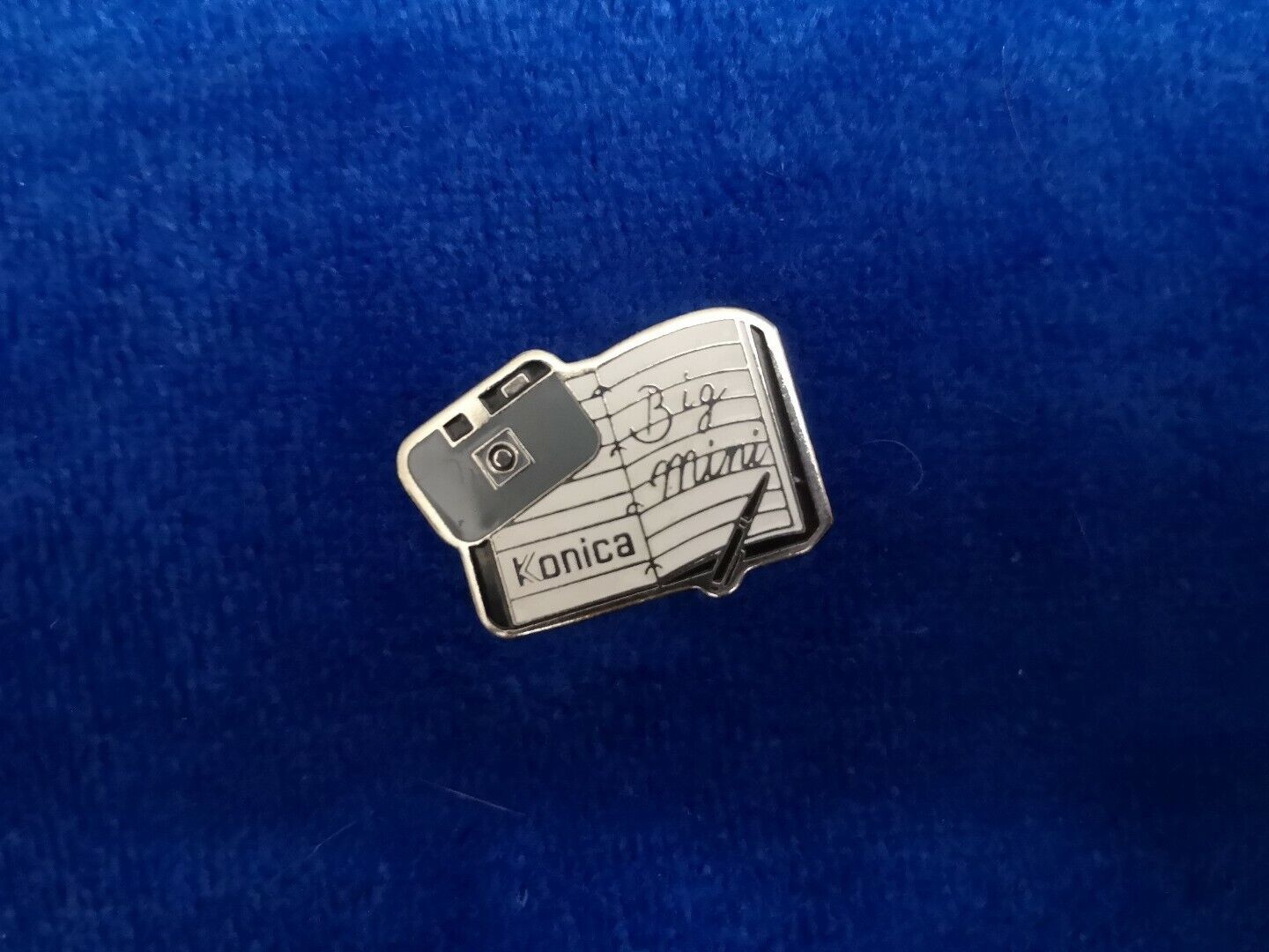 Konica Big Mini Camera Notebook Logo Pin