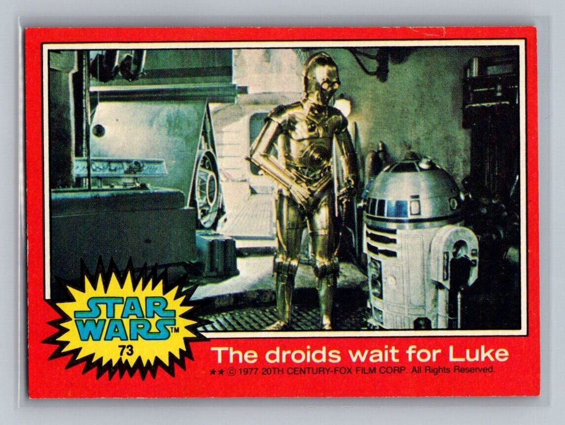 1977 Topps Star Wars The droids wait for Luke #73