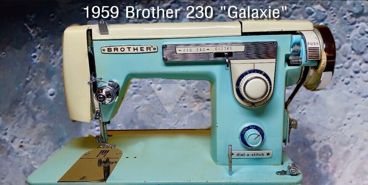 1959 Vintage Brother 230 Galaxie Sewing Machine w Zig Zag, Works Perfectly