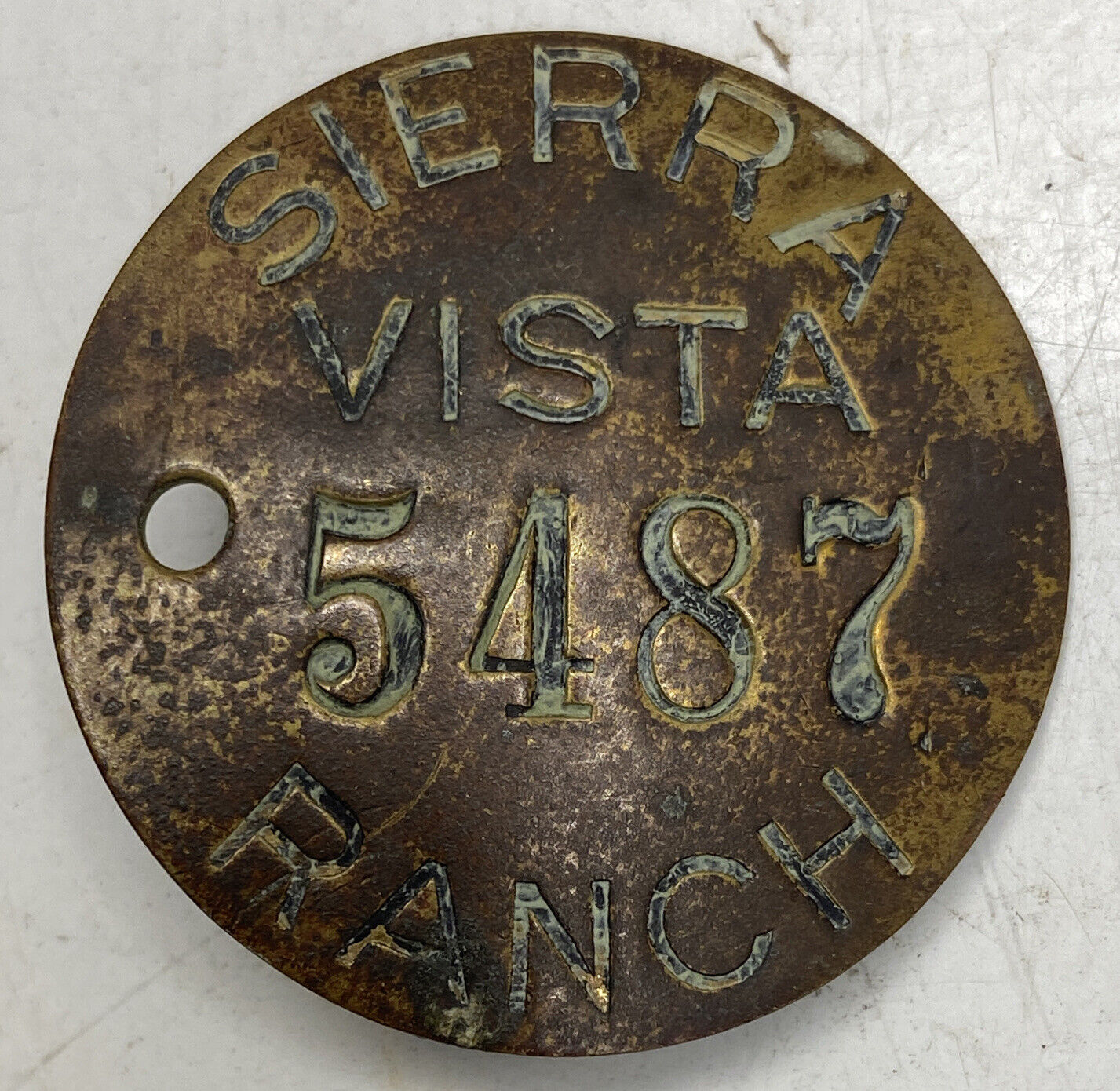 WWII Era Sierra Vista Ranch - Japanese American Internment Camp -Brass Tag
