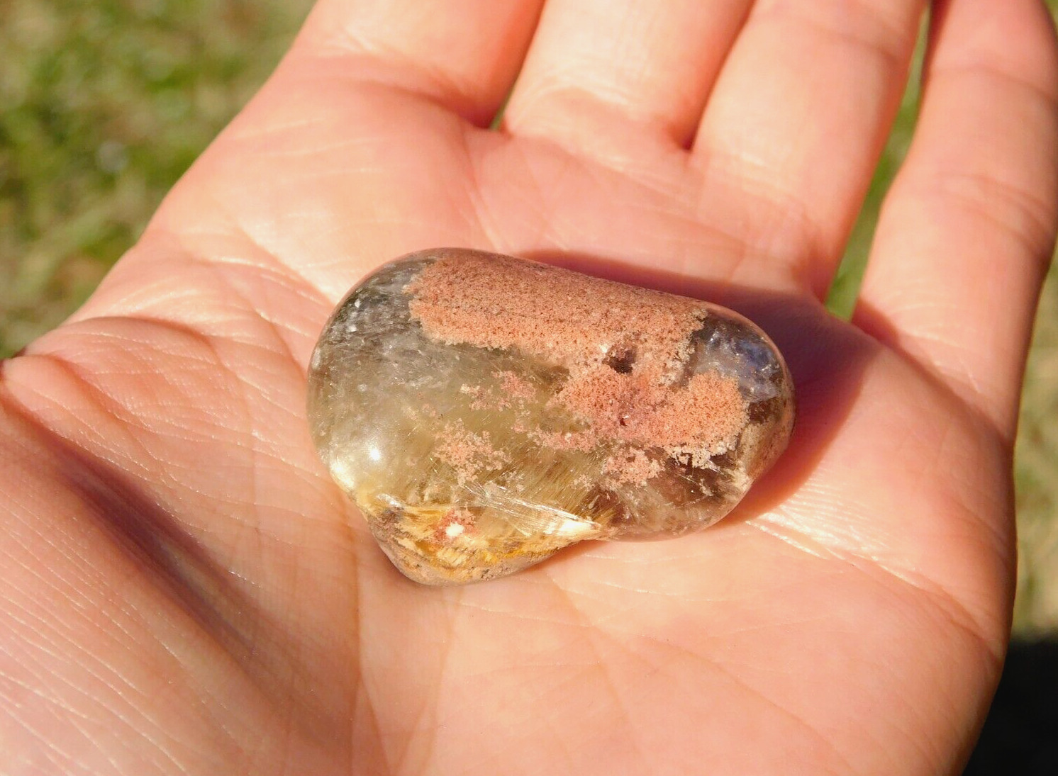 Lodolite Scenic World Quartz Garden Crystal With Rare Gold Rutile Energy Healing