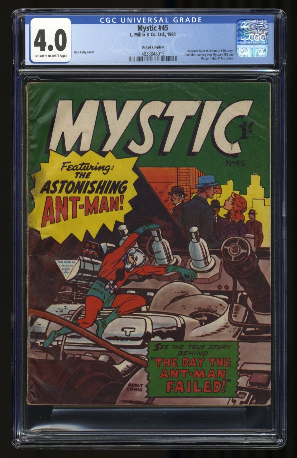 Mystic #45 CGC VG 4.0 Tales to Astonish 40 Ant-Man Journey Into Mystery 89 Thor