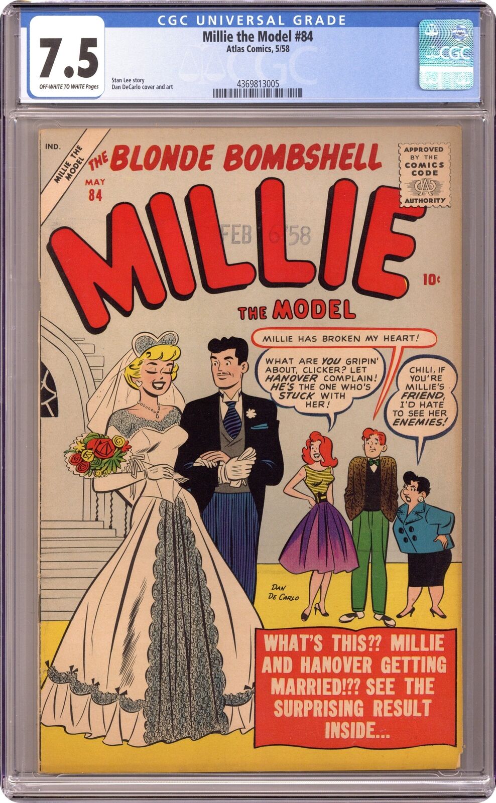 Millie the Model #84 CGC 7.5 1958 4369813005
