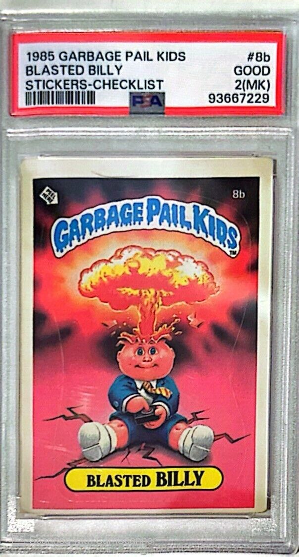 1985 Garbage Pail Kids Series 1 Blasted Billy Checklist PSA 2