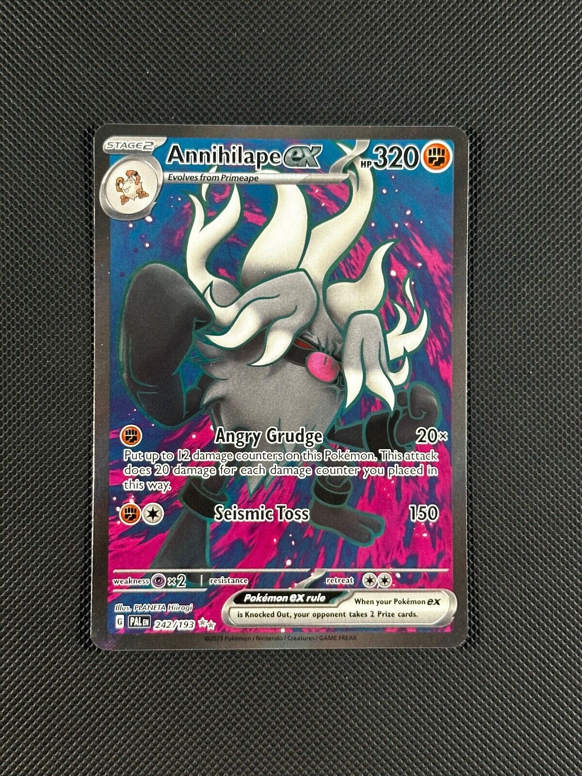 Annihilape EX 242/193 Ultra Rare Pokémon Card S&V Paldea Evolved Holo NM