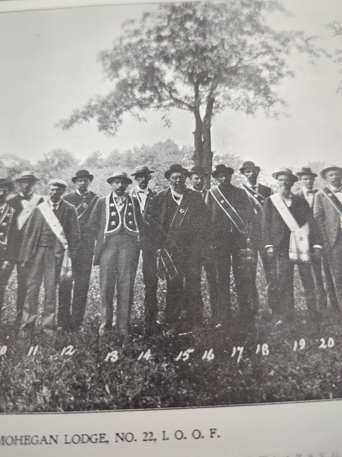 Officers Of Mohegan Lodge,No 22, I.O.O.F.  1896 Ephemera