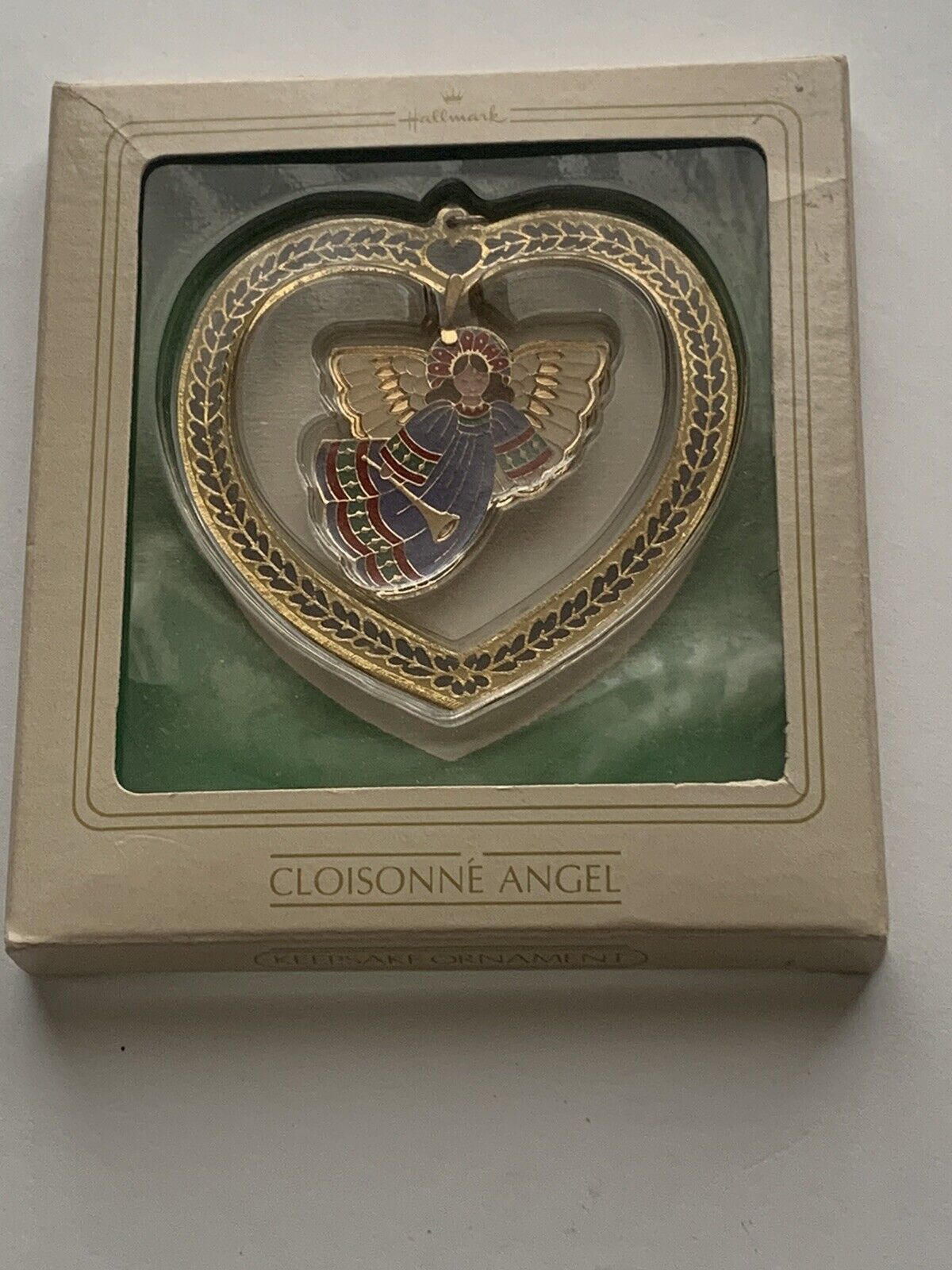 Hallmark Ornament 1982 Cloisonne Angel Vintage