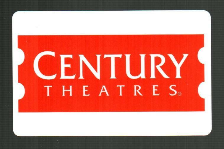 CENTURY THEATRES Red Ticket on White 2020 Gift Card ( $0 )