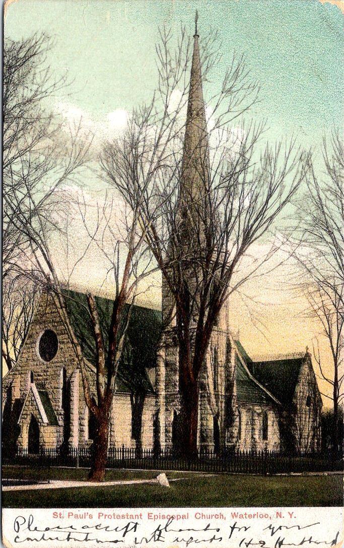1909, St. Paul\'s Protestant Episcopal Church, WATERLOO, New York Postcard