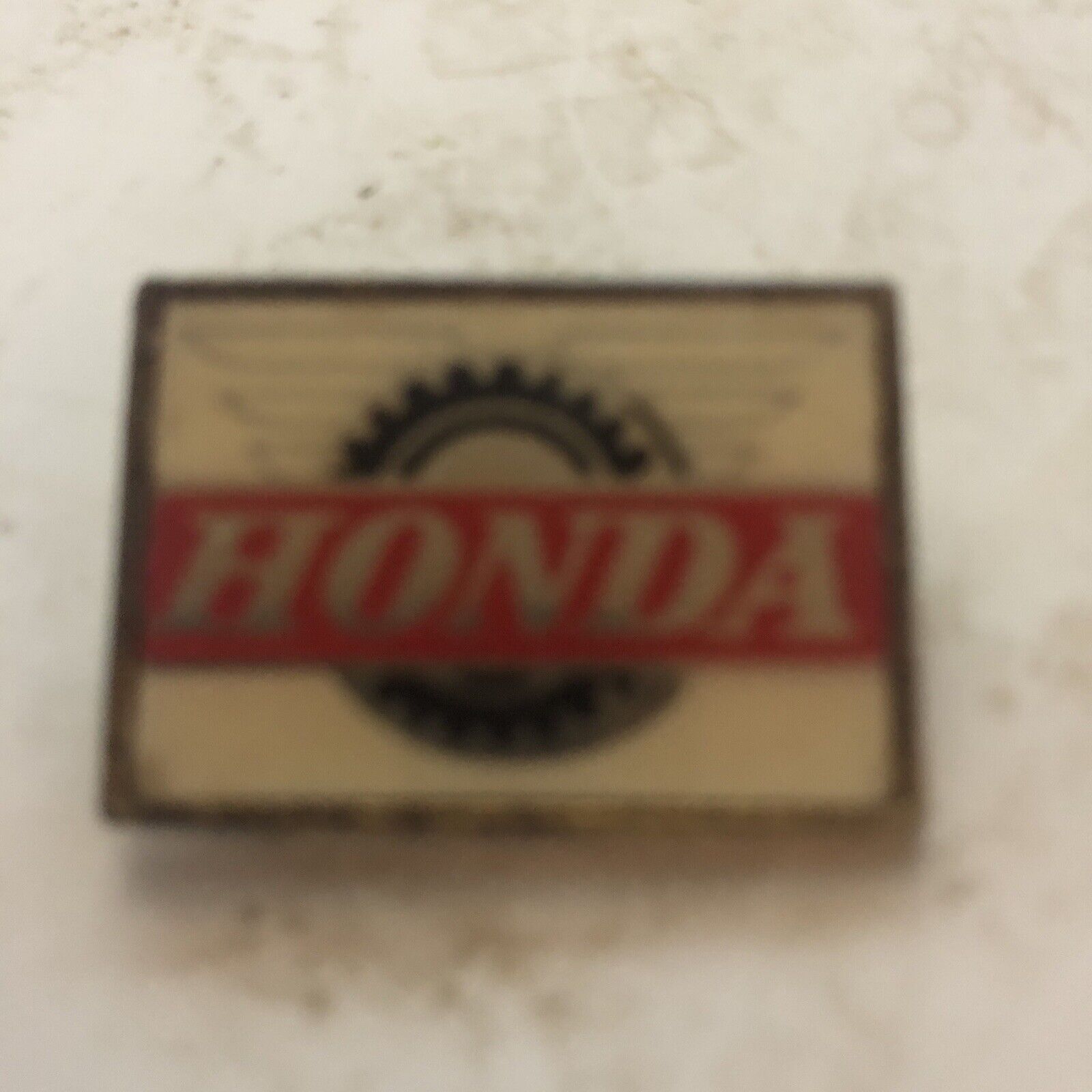 Rare Vintage HONDA motorcycle brooch - honda motorcycle advertising badge 1970\'s