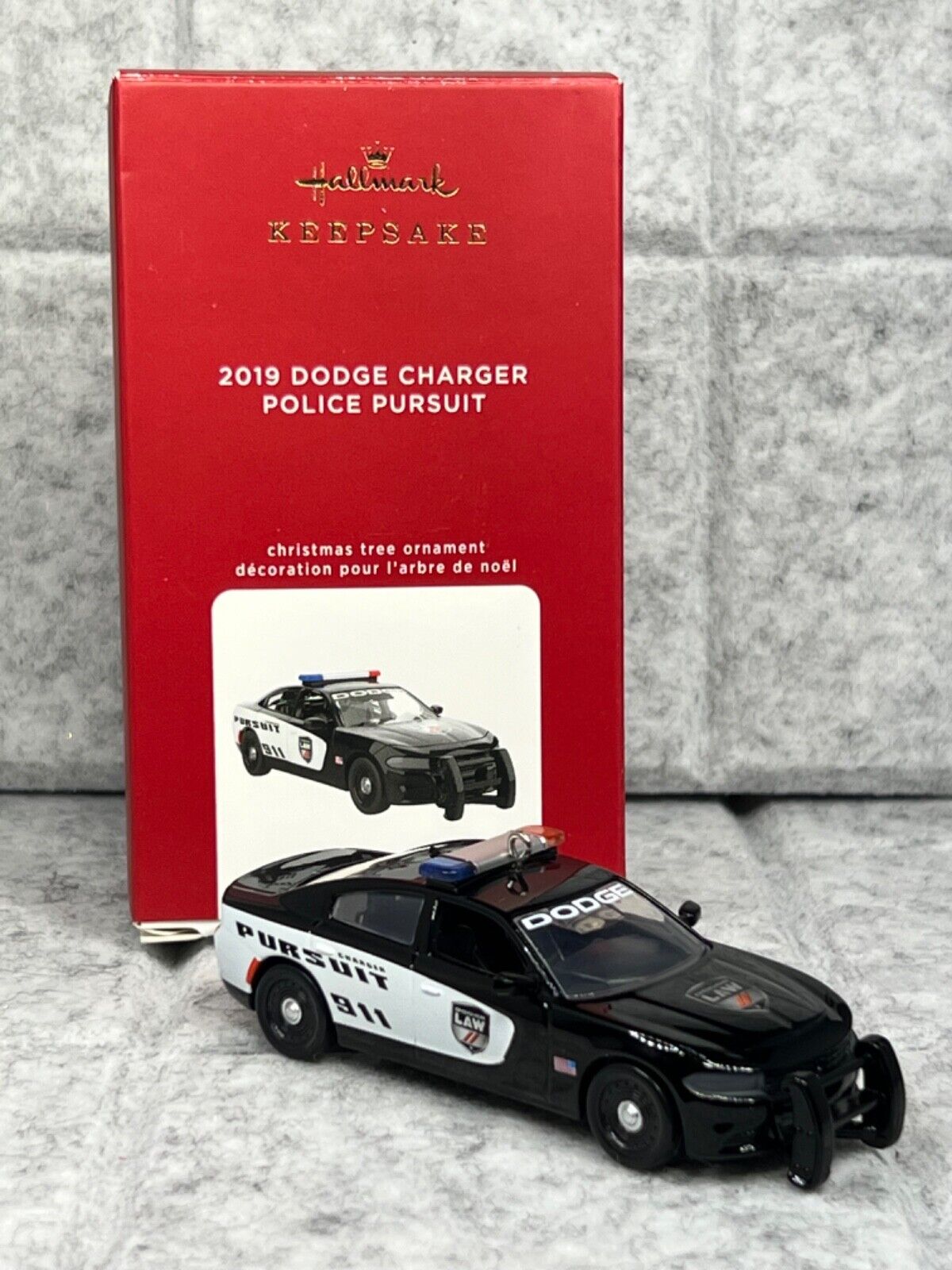 Hallmark Keepsake - 2019 Dodge Charger Police Pursuit Police Car Ornament - NEW