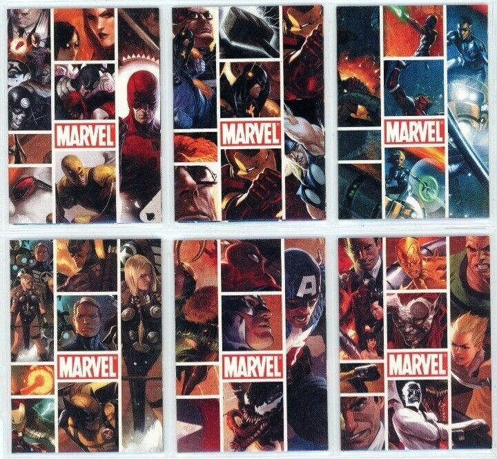 2010 Rittenhouse Marvel Heroes & Villains Trifold Posters Chase Set