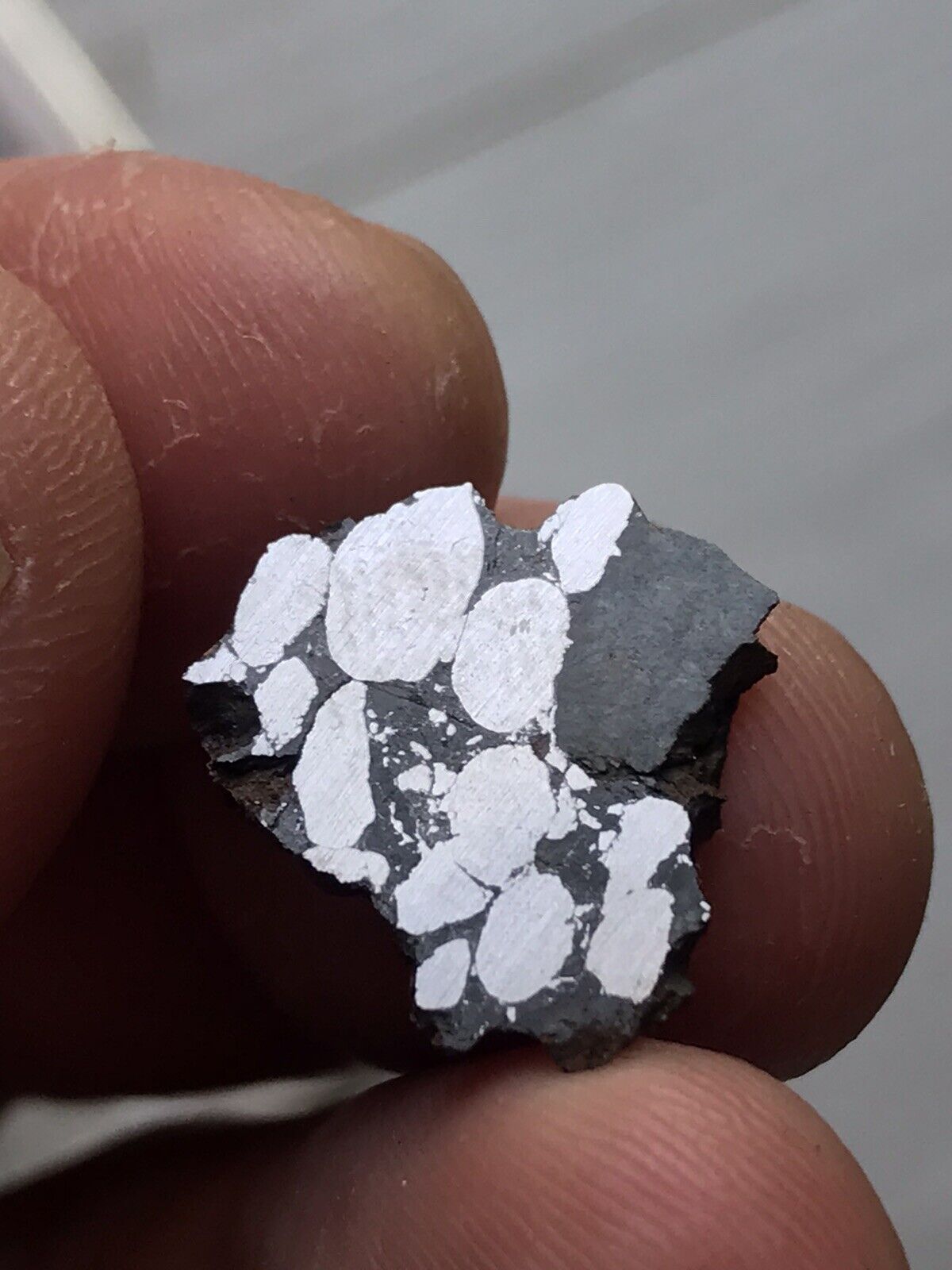 1.5g Arguin 001 part slice; newest CBa Carbonaceous Chondrite… rare & pretty