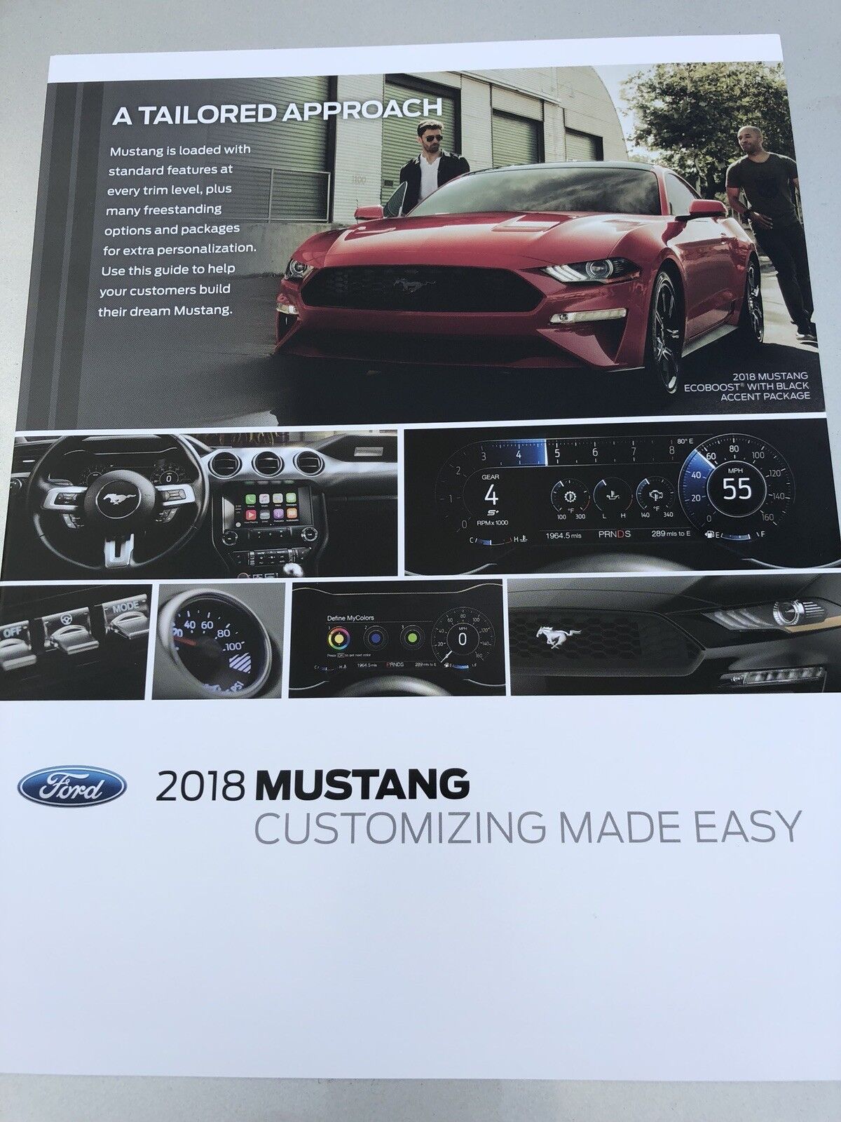 2018 FORD MUSTANG 6-section Dealer Ordering Guide Original Sales Brochure