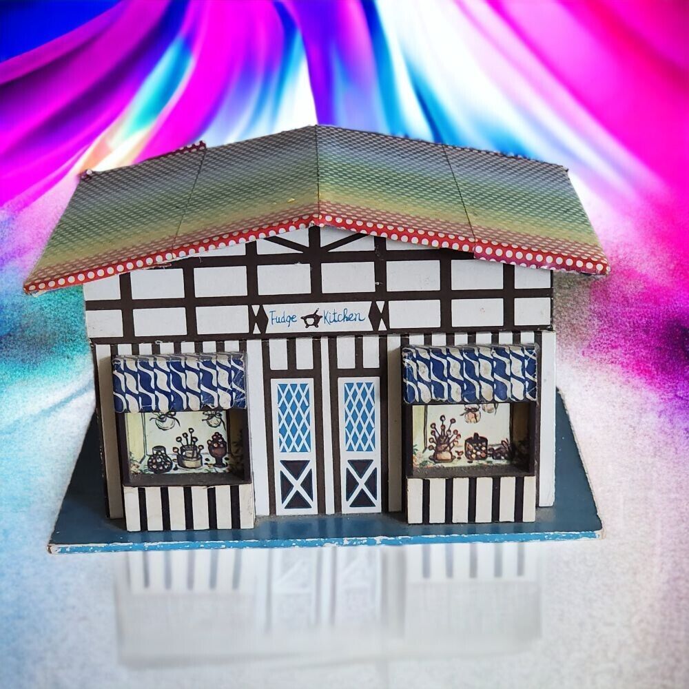 Vintage Farrington Fudge Kitchen Music Box Dancing Ballerina Rainbow Roof Works