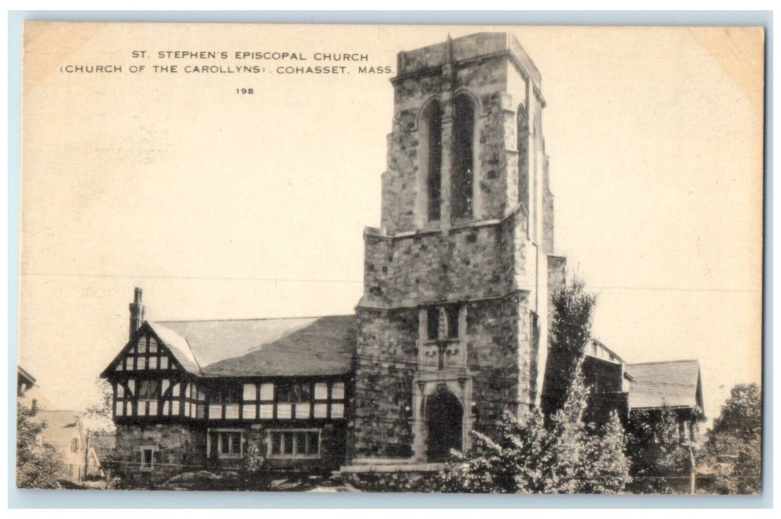 c1910 St. Stephens Episcopal Church Carrollyn\'s Cohasset Massachusetts Postcard