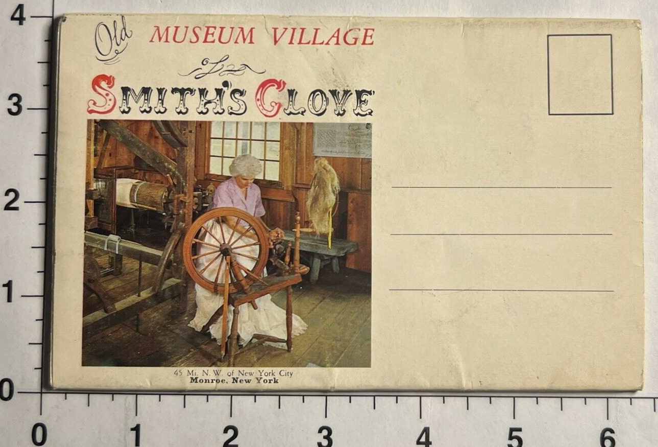 Old Museum Village Smith\'s Glove Monroe, New York Vintage Postcard Folder