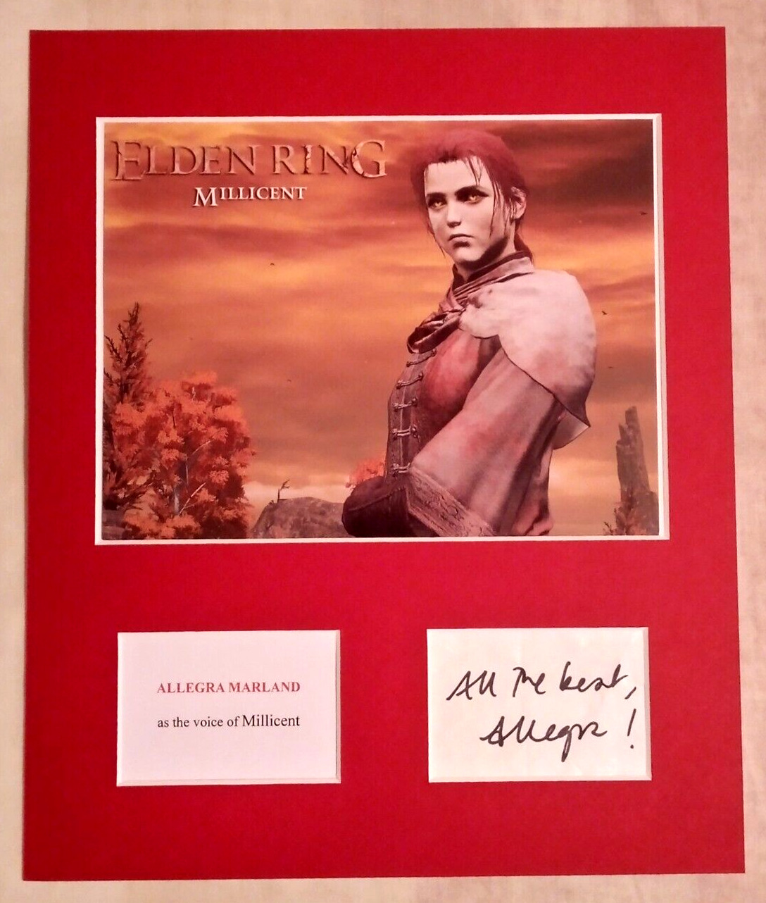 Autographed ELDEN RING Display Signed By ALLEGRA MARLAND \