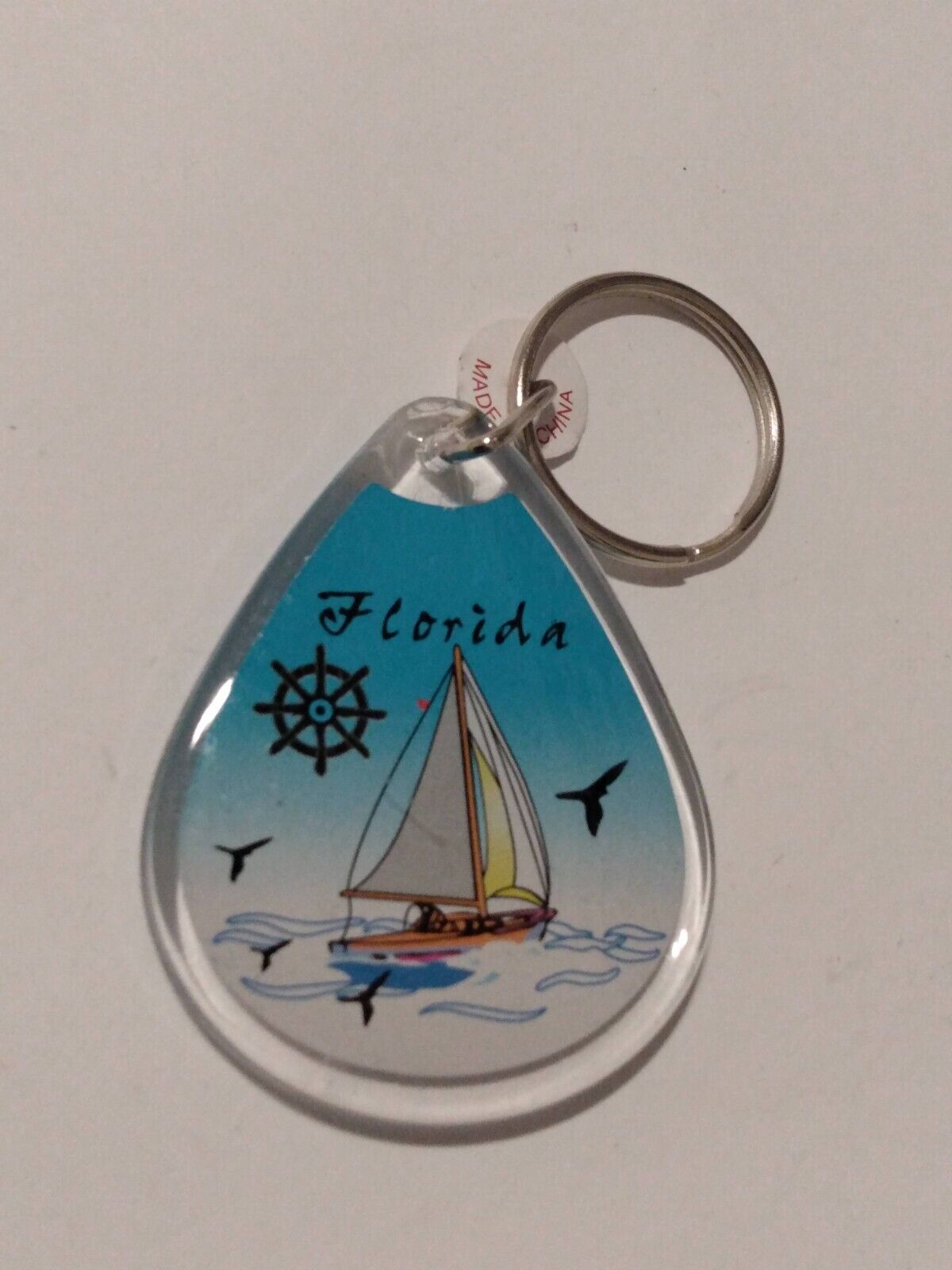 Florida Sailboat Teardrop Souvenir Keyring