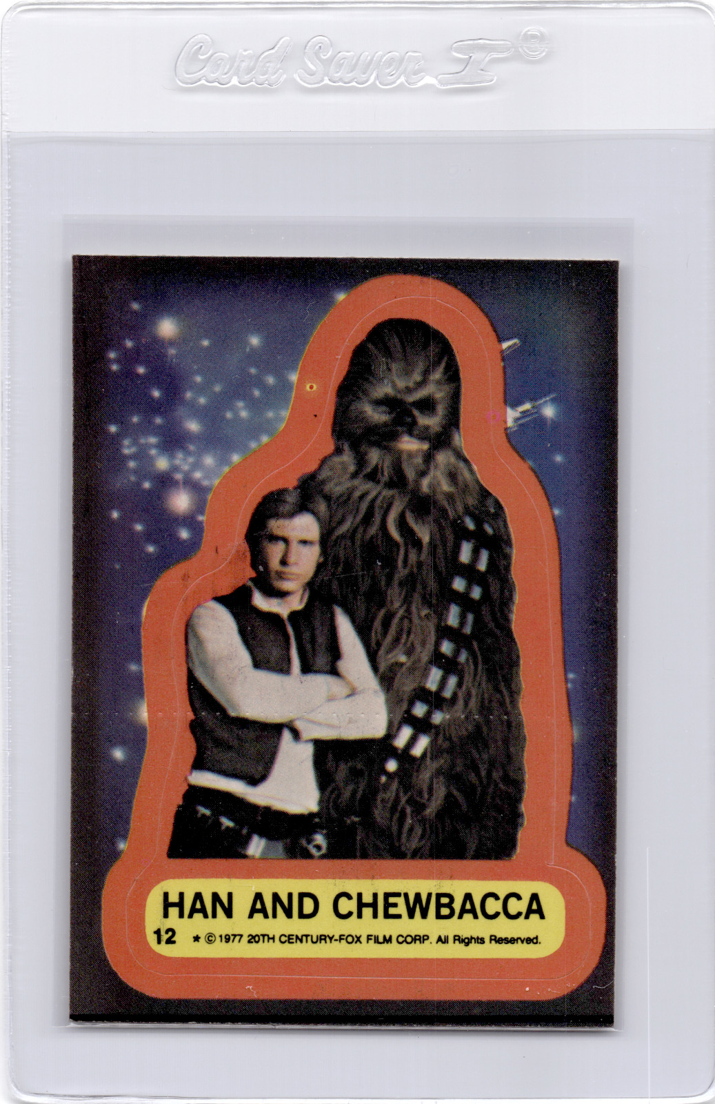 1977 Star Wars Sticker #12 Han And Chewbacca
