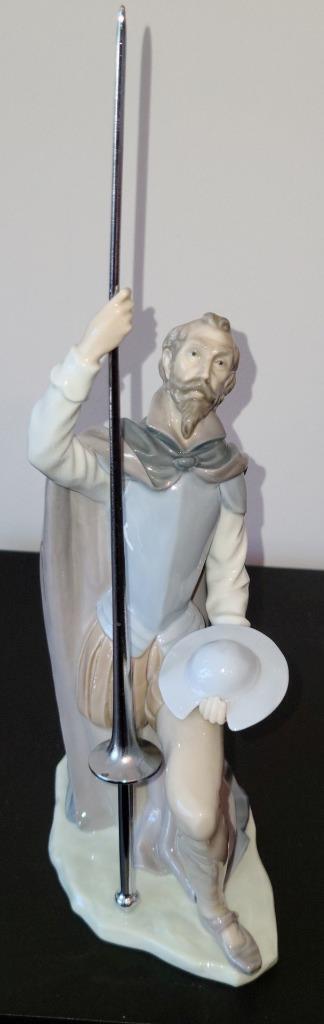 Beautiful Vintage Lladró Don Quixote Figurine –The Quest – VGC - #5224 WITH POLE