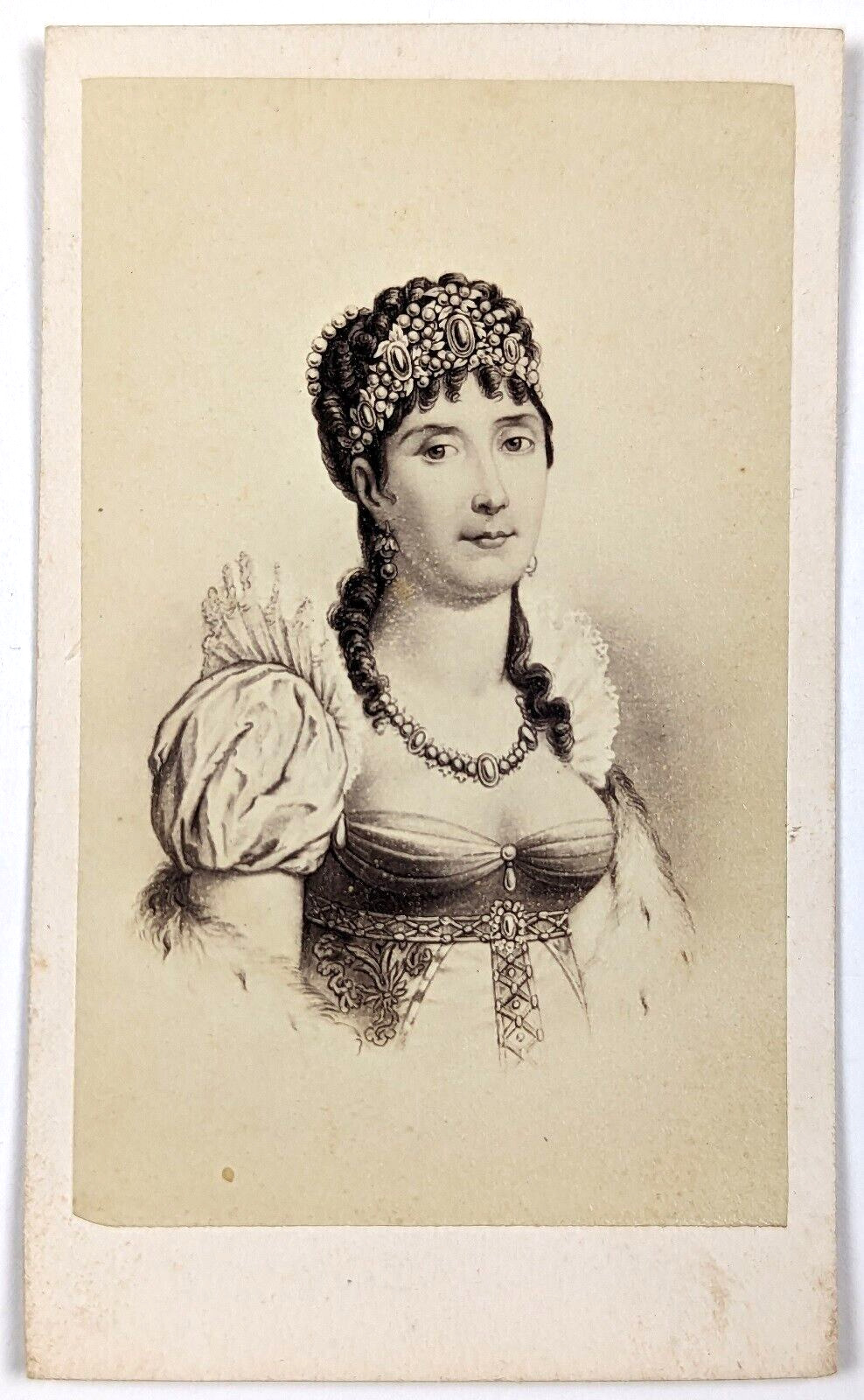 Josephine Wife of Napoleon Bonaparte CDV Neurdein Paris France Photograph c1860s