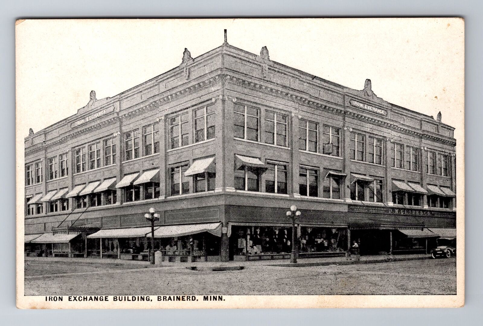 Brainerd MN-Minnesota, Exchange Building, Antique, Vintage Souvenir Postcard