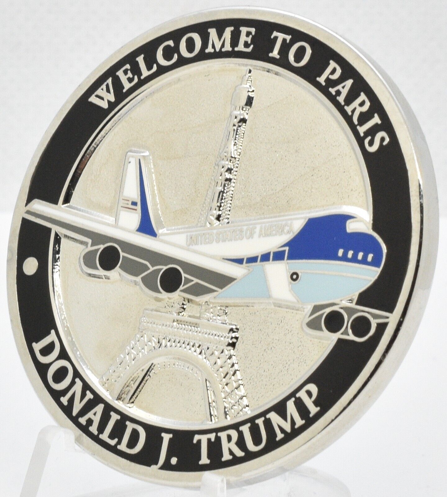 Welcome To Paris France President Donald Trump Visit Trip Challenge Coin