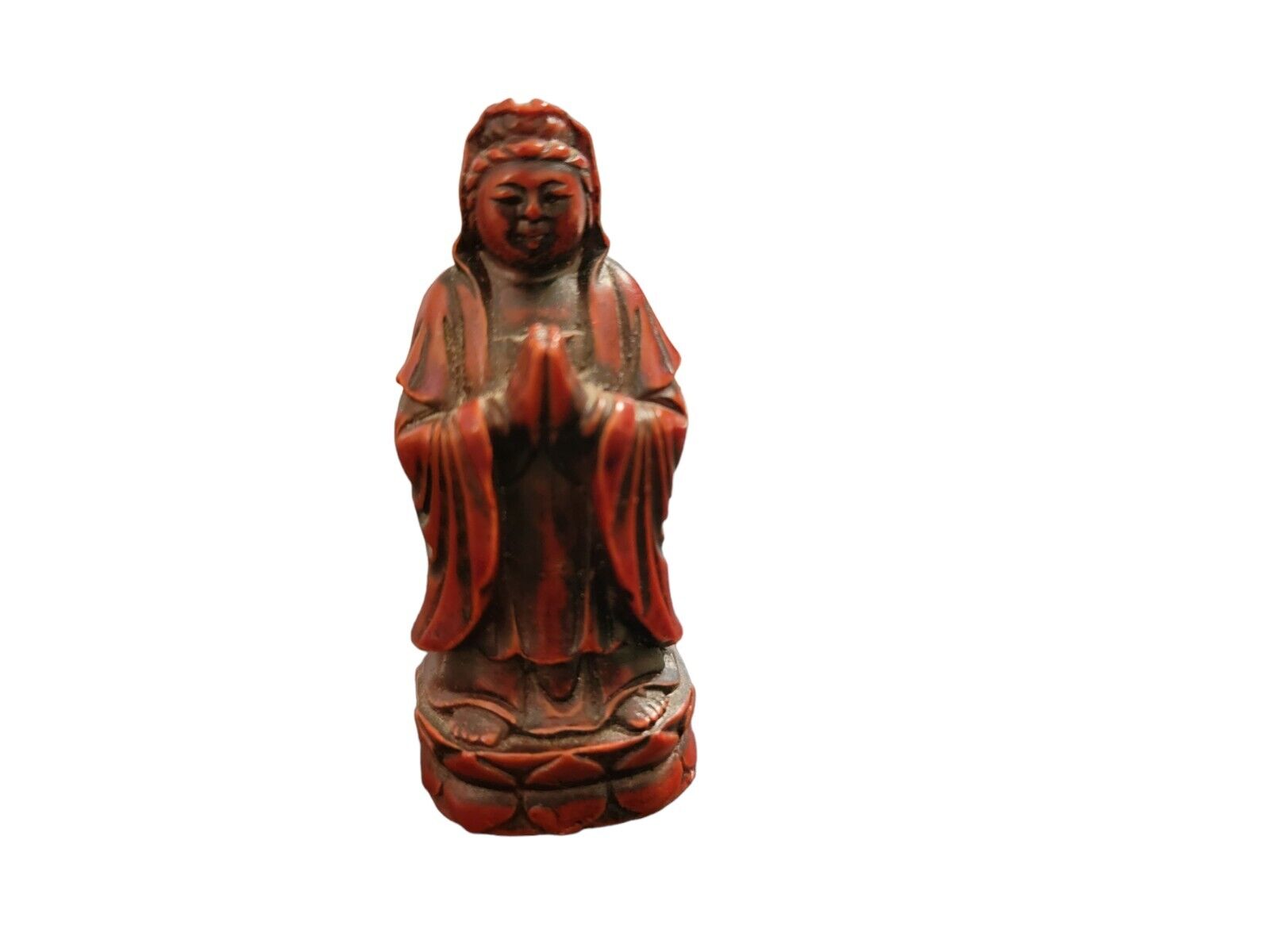 Small Chinese Buddha Reddish Figurine Figure 2.25\