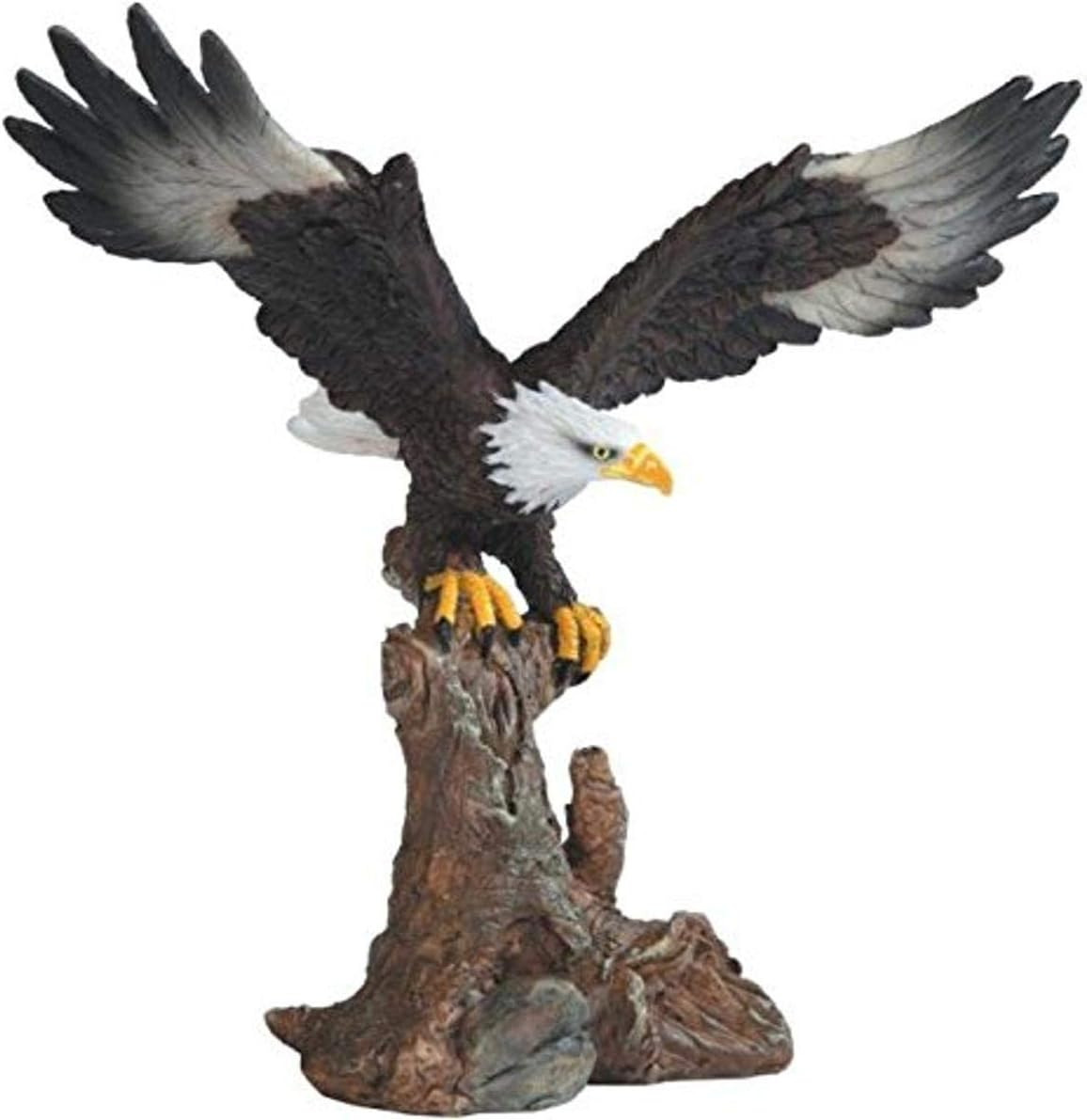 Bald Eagle on Brown Branch Figurine, 6.75\