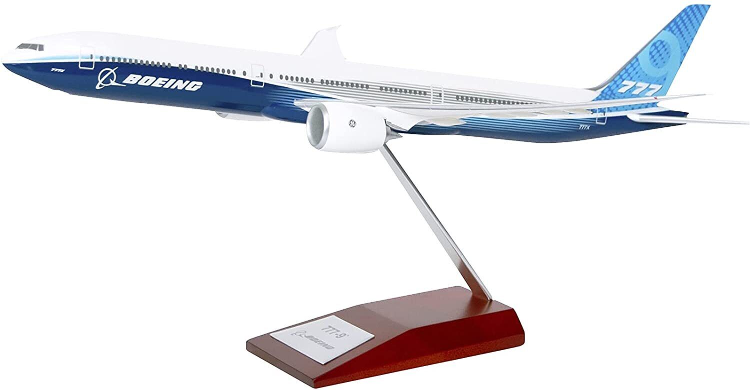 Hogan Boeing 777-9 777X House Color Desk Top Display Jet Model 1/200 Airplane