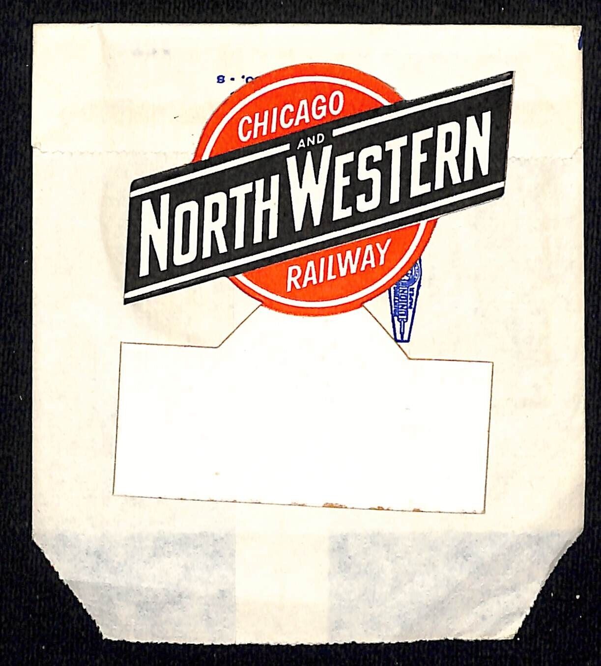 Chicago North Western Railway Die Cut Cardboard Logo. 2 1/2\