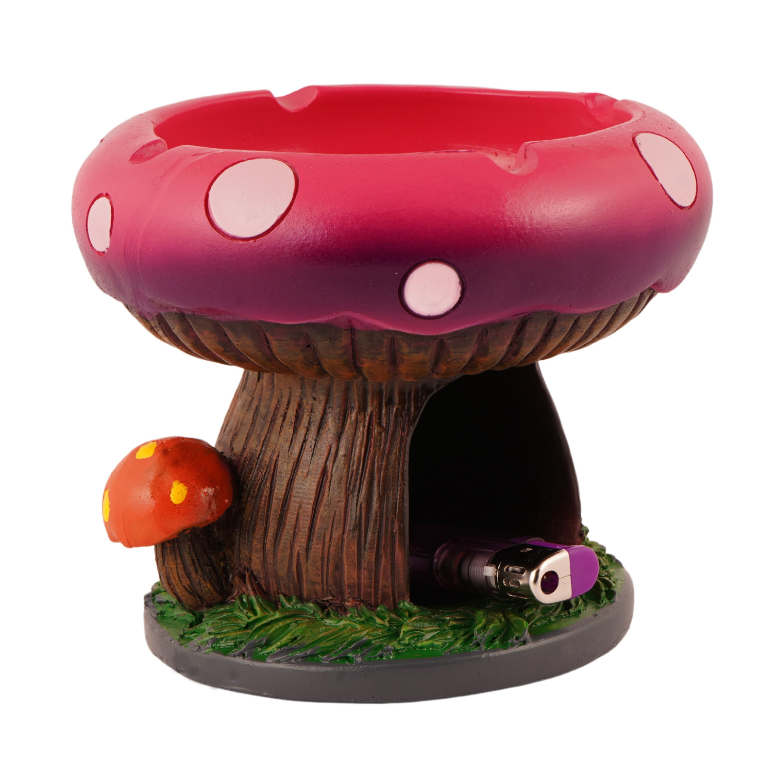 Mega Mushroom Ashtray - 4.5 Inches Tall, Lighter Stash Spot, Stylish Design - Id