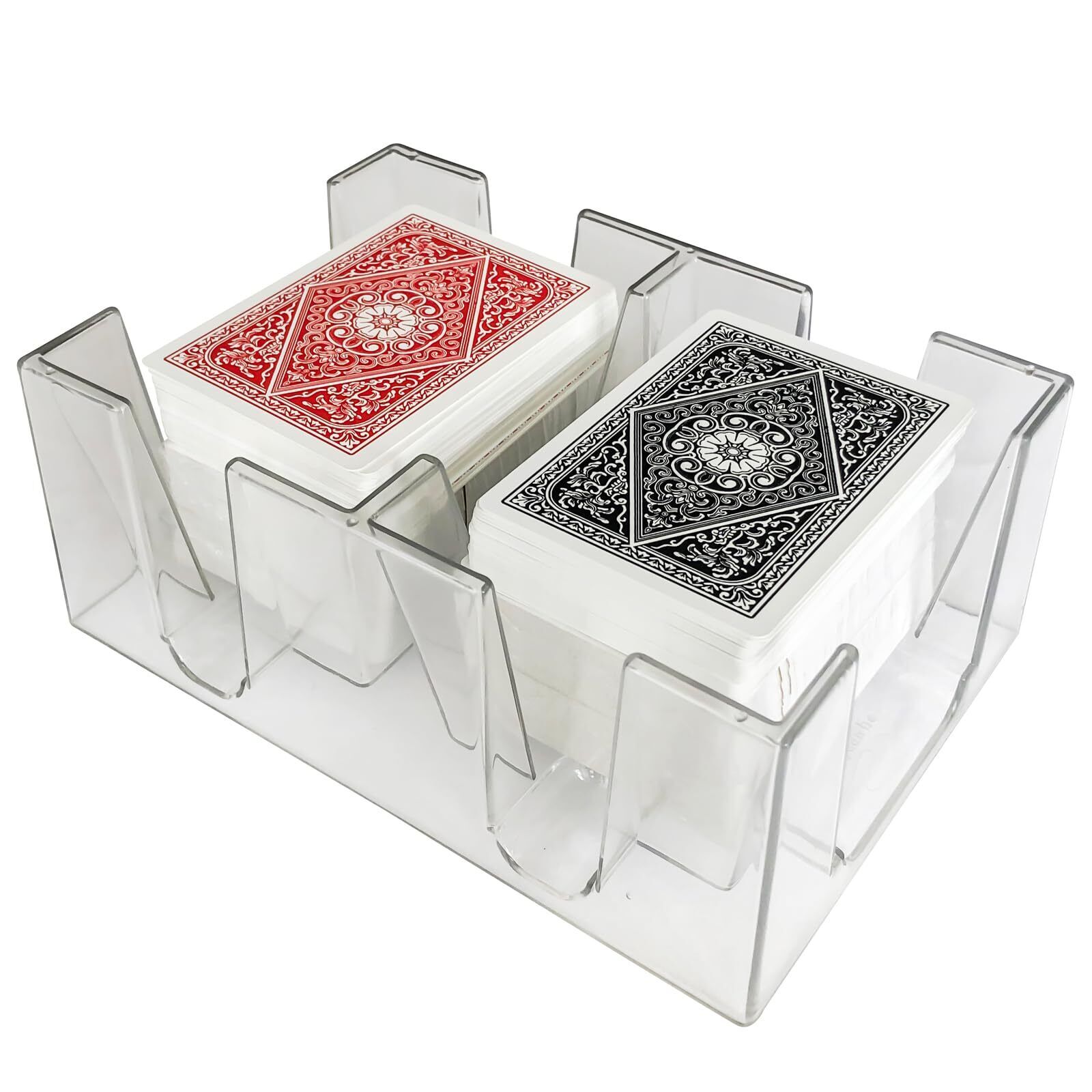 6 Deck Clear Canasta Playing Card Tray