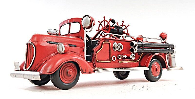 1938 Red Fire Engine Ford 1:40 | Classic Model W/ Seat & Steering Wheel