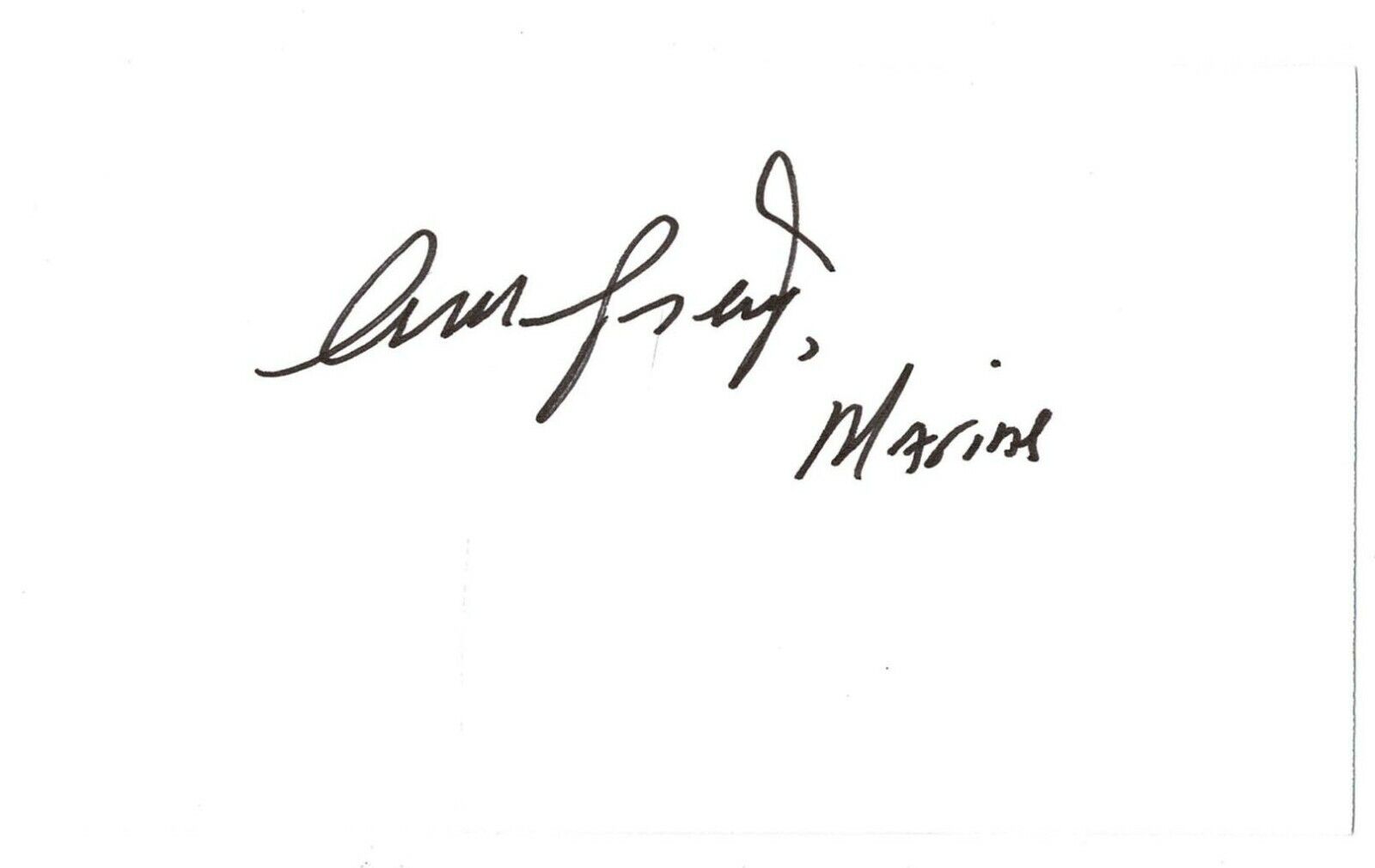 Alfred Gray Jr signed autographed index card AMCo 11207