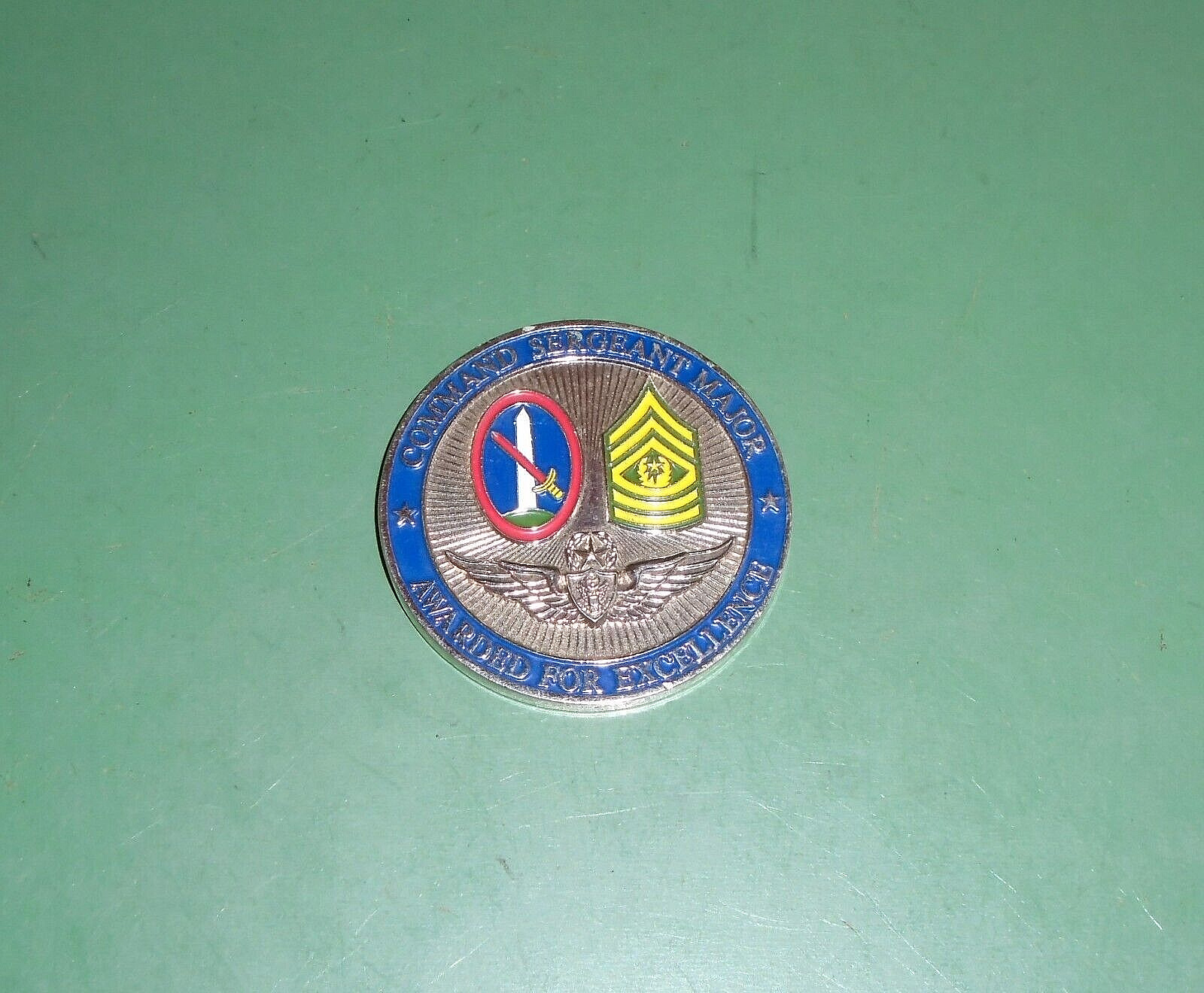 US Army 12th Aviation Battalion Command Sergeant Major Award for Excellence Coin