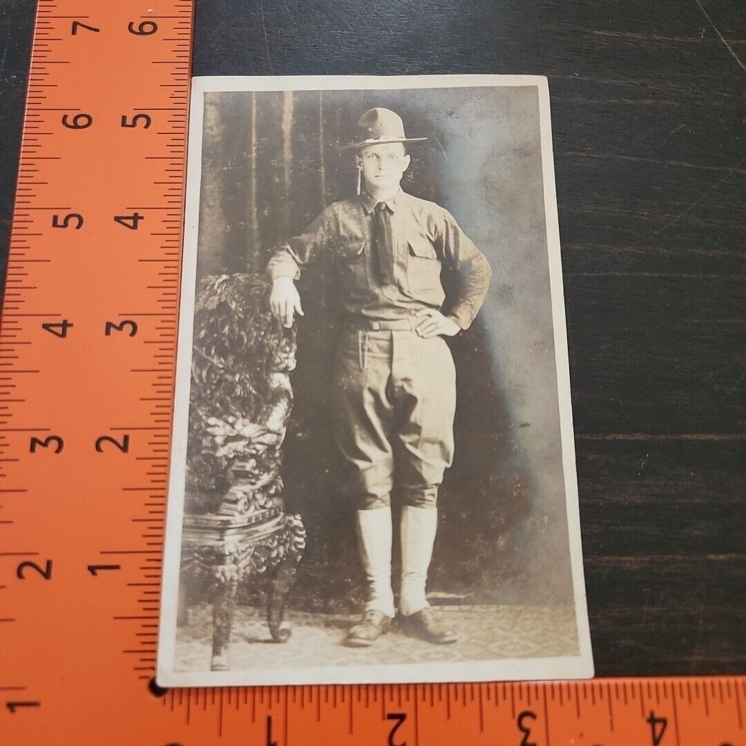 ID'D MILITARY MAN 1918 ARIZONA RPPC RARE HTF UNIQUE Postcard 