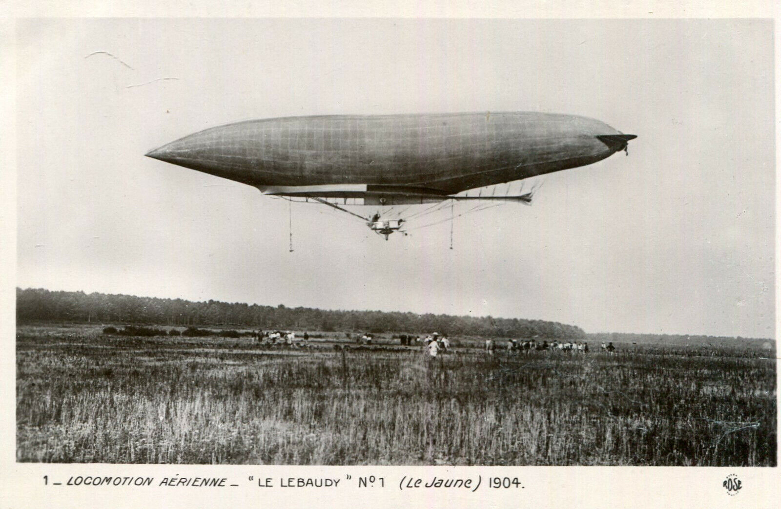 1904 Le Dirigeable Le LEBAUDY Le Jaune Air Locomotion Aviation Card