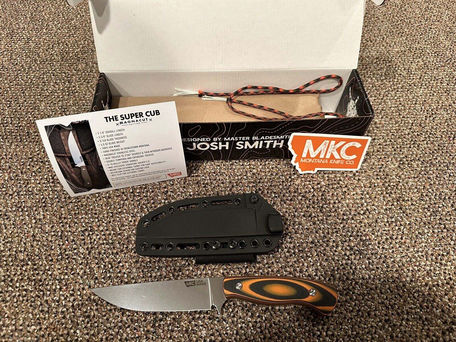 Montana Knife Company MKC Magnacut Super Cub Knife 