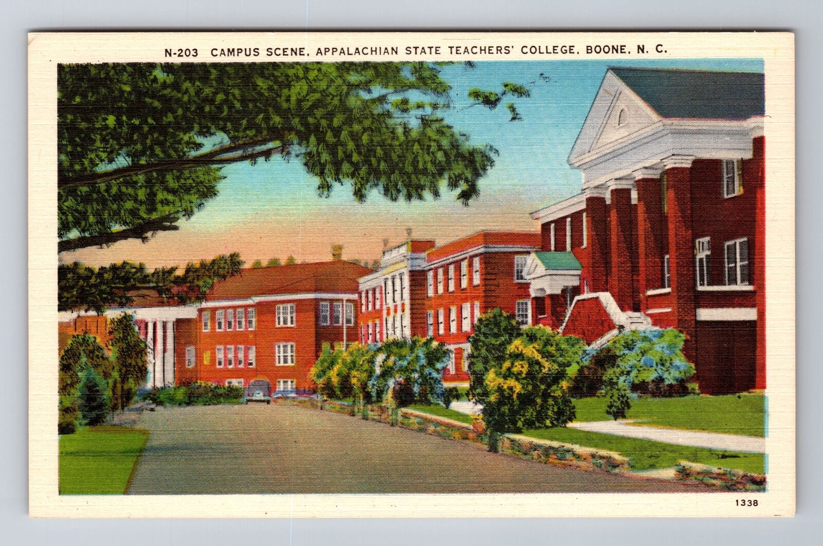 Boone NC-North Carolina, Appalachian State Teachers College, Vintage Postcard