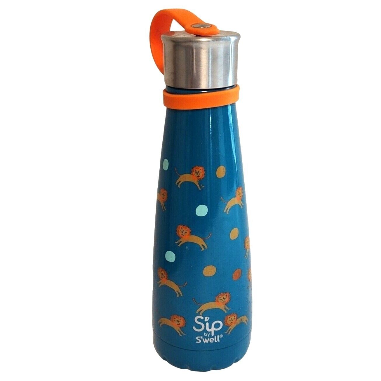Sip by Swell Little Lion Insulated Water Bottle Blue Orange Hot or Cold
