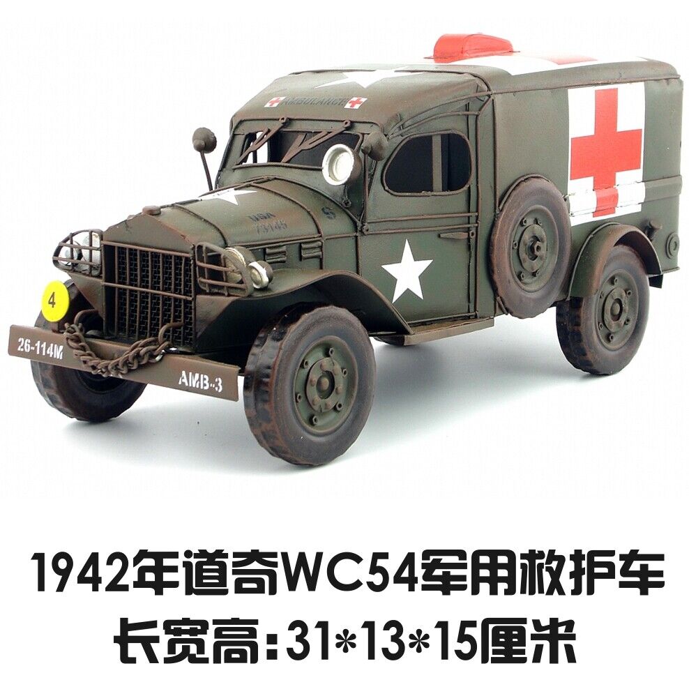 1942 Dodge WC54 military ambulance Wrought iron handmade display handmade Model