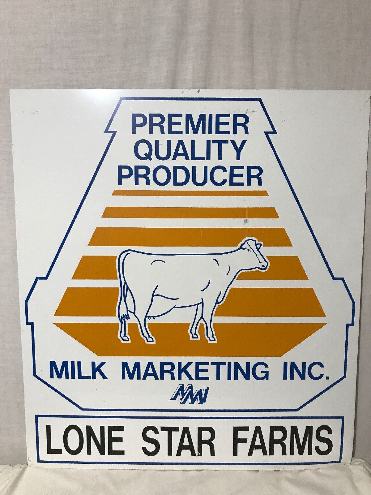 Rare Vintage Milk Marketing Inc Double Sided Metal Advertising Sign 32x36