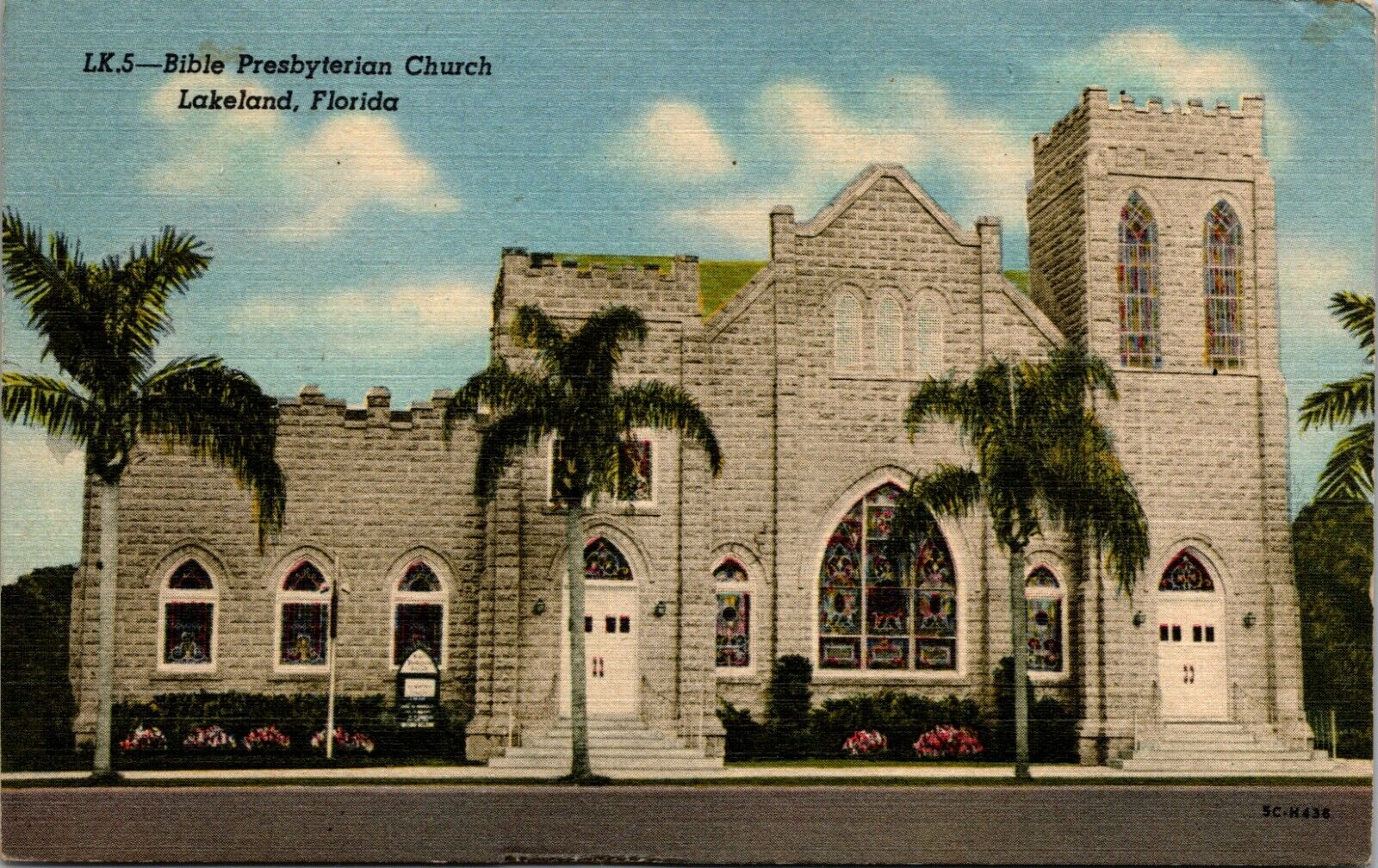 Postcard Lakeland Florida FL Bible Presbyterian Church 