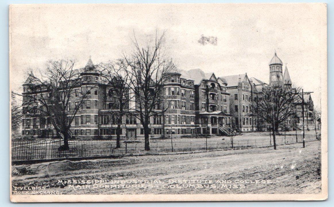 COLUMBUS, MS ~ Dormitory MISSISSIPPI INDUSTRIAL INSTITUTE 1908 Postcard