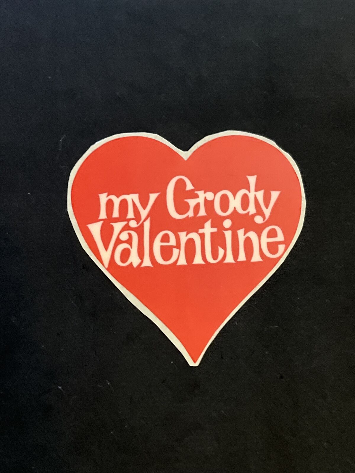Vintage 80’s SANDYLION Heart Sticker - “My Grody Valentine” - Rare & HTF